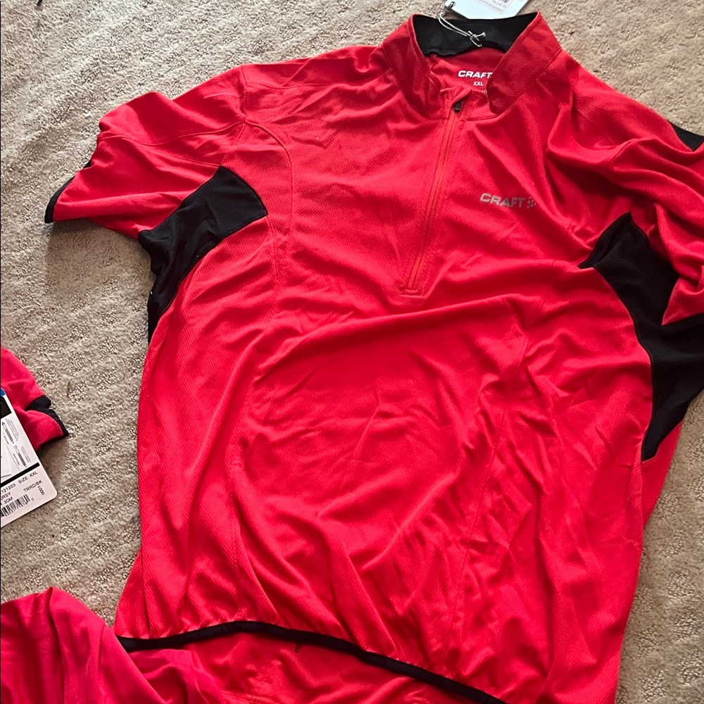 Craft Dynamic Red and Black Cycling Top